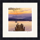 Lake District Art framed print A Perfect Evening Windermere by Jeff Sudders in a black frame.