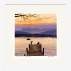 Lake District Art framed print A Perfect Evening Windermere by Jeff Sudders with a white frame