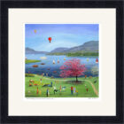 Lake District Art framed print Bank Holiday at Borrans Park by Jeff Sudders in a black frame.