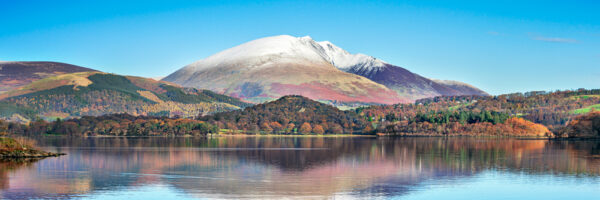 wide format landscape photography of derwentwater with blencathra in the background by jon allison lake district photographer