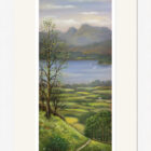 Lake District art framed print July Afternoon Windermere by local artist Jeff Sudders in a white frame.