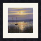 Lake District Art framed print July Evening Windermere by Jeff Sudders in a black frame.