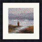 Lake District art framed print Love in the Lakes Windermere by Jeff Sudders in a black frame.