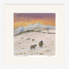 Lake District Art framed print Sheep Snow and Skiddaw by Jeff Sudders in a white frame.