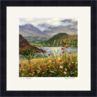 Lake District Art framed print Summer at Ullswater by Jeff Sudders in a black frame.