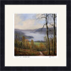 Lake District Art framed print Windermere from Skelghyll Wood by Jeff Sudders in a black frame.