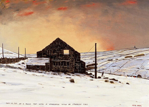 peter brook Just a Bit of a Ruin but with a Wonderful View of Stoodley Pike art print