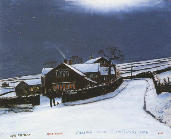 Peter Brook Late Delivery - Calling with a Christmas Card art print