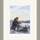 Lake District art by Jim Taylor. Crumbs of Comfort an art print featuring an old man and his dog on their Lakeland travels. A sweet and often funny story.