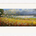 Lake District art framed print On a Summer Afternoon Overlooking Windermere by local artist Jeff Sudders in a white frame.