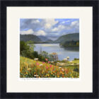 Lake District Art framed print Looking Towards Borrowdale in Summertime by Jeff Sudders in a black frame.