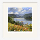 Lake District Art framed print Looking Towards Borrowdale in Summertime by Jeff Sudders in a white frame.