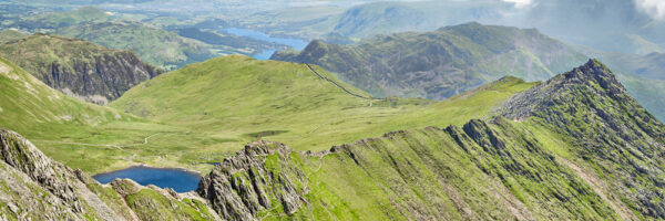 Striding Edge in Summer panoramic photograph by Jon Allison