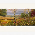 Lake District art framed print The Edge of a Wood Near Windermere by local artist Jeff Sudders in a white frame.