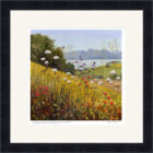 Lake District Art framed print A Glorious Summer Day by Derwentwater by Jeff Sudders in a black frame.
