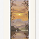 Lake District art framed print Golden Light Ullswater by local artist Jeff Sudders in a white frame.