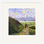 Lake District Art framed print Love on the Way to Derwentwater by Jeff Sudders in a white frame.