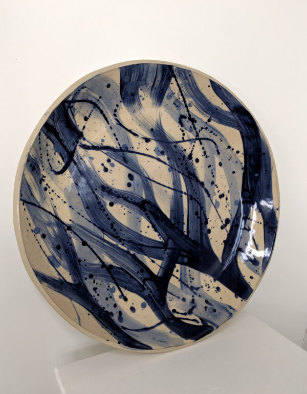 Abstract Stoneware Glazed Bowl by Kit Helmsley