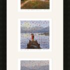 Lake District art framed print Love in the Lakes Portrait Trio by local artist Jeff Sudders in a black frame.