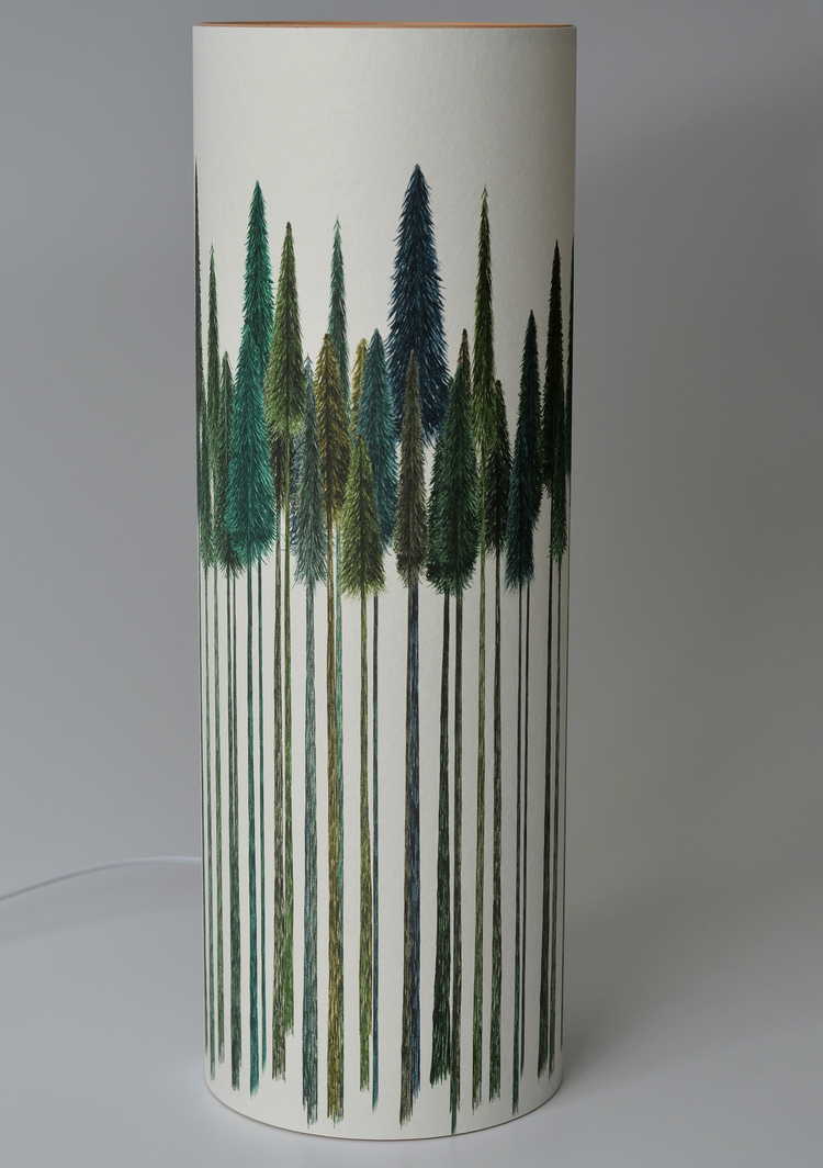 Green Trees Tall Lamp