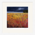 Lake District art framed print Autumn Sky, Windermere by local artist Jeff Sudders in a white frame.