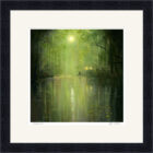 Lake District Art Solitude framed print by Jeff Sudders. A couple standing in a green glade by water.