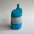 Handbuilt stoneware Bottle by Kirsti Hannah Brown evoking the seashore and ebbing tide.