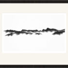 Langdales from Windermere art print by Lake District artist Daniel Cooper. From left to right you have Pike O'Blisco, Crinkle Crags, Scafell, Bowfell, Great Gable and the Langdale Pikes; Pike O'Stickle, Harrison Stickle and Pavey Ark.