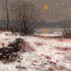 Winter Afternoon Walk by Windermere art print by Lake District artist Jeff Sudders