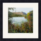 Lake District Art framed print Late Summer at Grasmere by Jeff Sudders in a black frame.