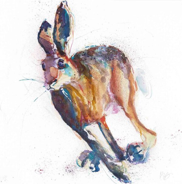 A print of Kate Stephens Running Hare