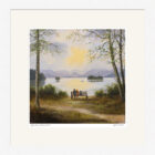 Lake District art print of a couple enjoying a sunset view over Derwentwater by Jeff Sudders.