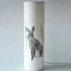 Standalone lamp with Wild Hare design on parchment paper by A Northern Light
