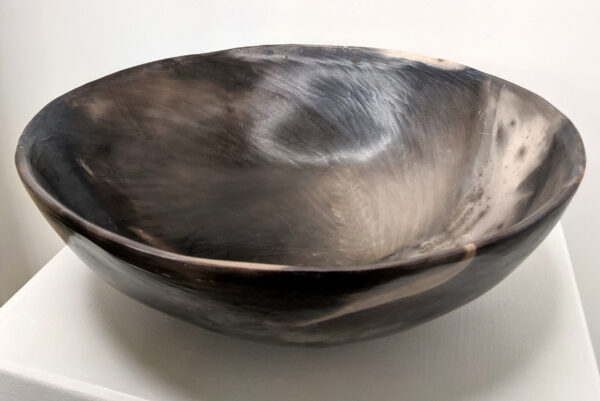 Sawdust fired bowl by Kit Helmsley