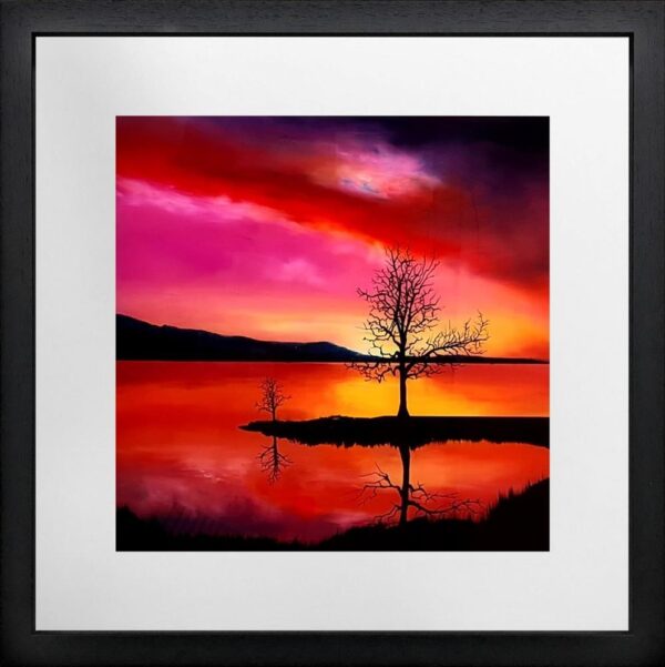 An original oil painting on glass by Artist Richard King.