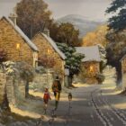 Home for tea original oil painting by Richard Telford