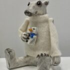 Ceramic polar bear by Gwen Vaughan