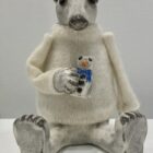 Ceramic polar bear by Gwen Vaughan