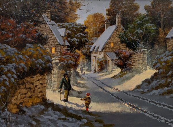 Winter Cheer original oil painting by Richard Telford