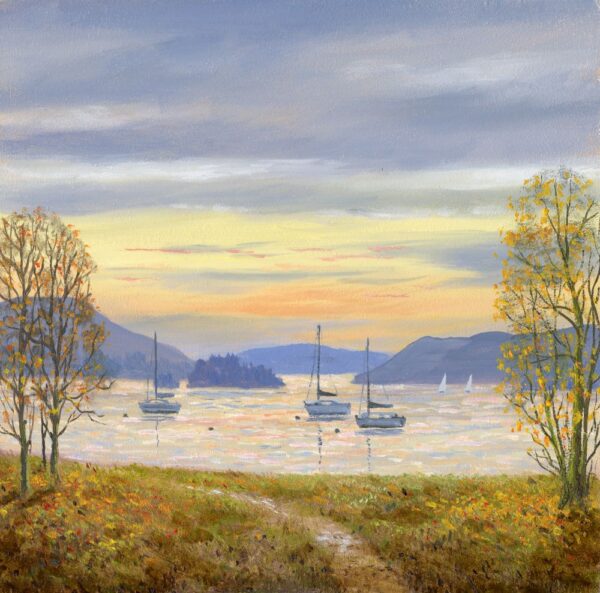 Print by Lake District artist Jeff Sudders A Windermere Sky