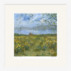 Lake District Art framed print Spring at Waterhead by Jeff Sudders in a white frame.