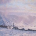 Footpath to Buttermere a framed print of the Lake District by Robert Ritchie. Featuring a snowy Fleetwith Pike Grey Knotts Brandreth and Haystacks