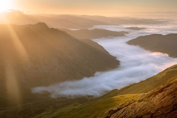 Dawn Breaking Langdale Valley Framed Print by Lake District Photographer Nathan Buckley.
