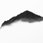 black and white print from a charcoal original drawing of fleetwith pike near buttermere in the lake district by daniel cooper