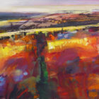Limited edition print by Kate Boyce of vibrant coloured abstract view of Pecket Well, Yorskhire
