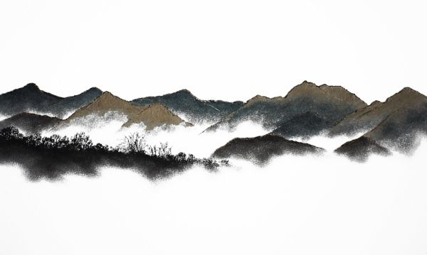 charcoal and mixed media limited edition print of a panoramic view of derwentwater fells in the lake district by daniel cooper including catbells causey pike and skiddaw
