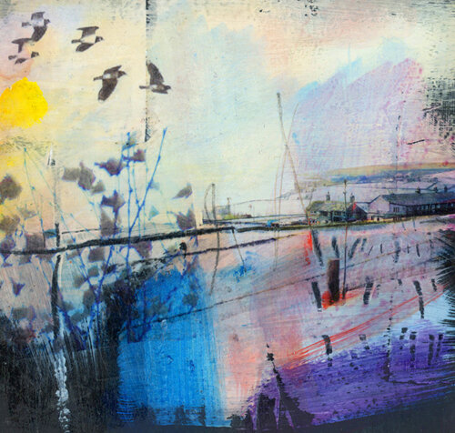 Lapwings in Flight - SOLD
