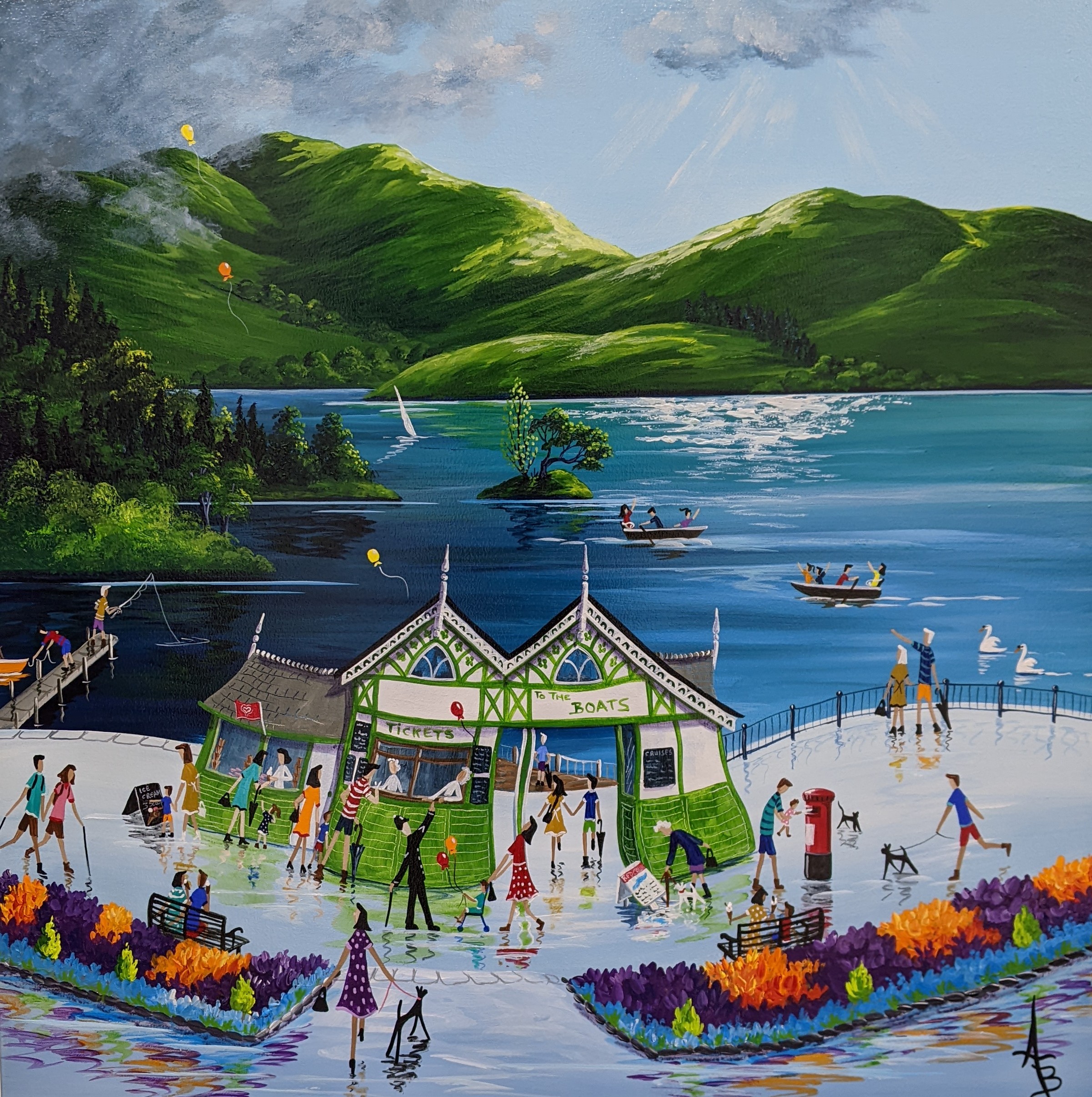Summer Shower, Bowness By Anne Blundell