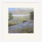Lake District art framed print Bluebell Walk Rannderdale by Jeff Sudders in a white frame.
