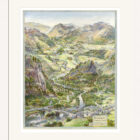 Borrowdale Looking South art print by Graham Twyford. An annotated art print become a fine art map of the popular valley near Derwentwater